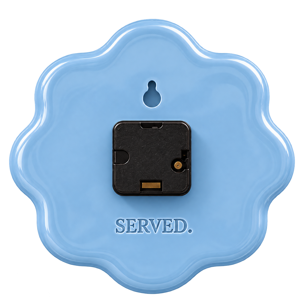 SERVED. Sculpted Time Lichtblauw – achterkant