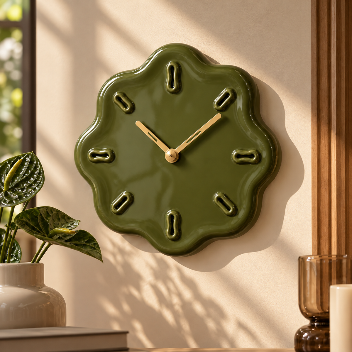SERVED. Sculpted Time Olijfgroen – lookbookfoto
