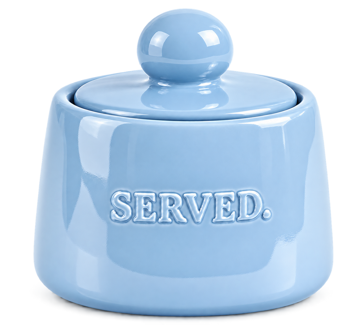 Lichtblauw | close-up | SERVED. Pantry Opbergpot