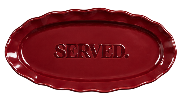 SERVED. Signature Serveerschaal Burgundy – productfoto