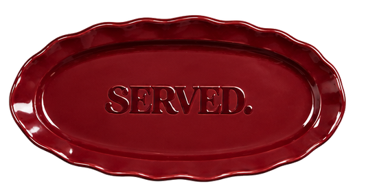 SERVED. Signature Serveerschaal Burgundy – productfoto