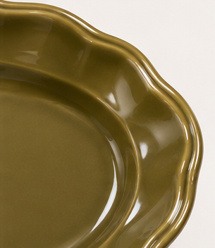 SERVED. Signature Serveerschaal Olijfgroen – close-up